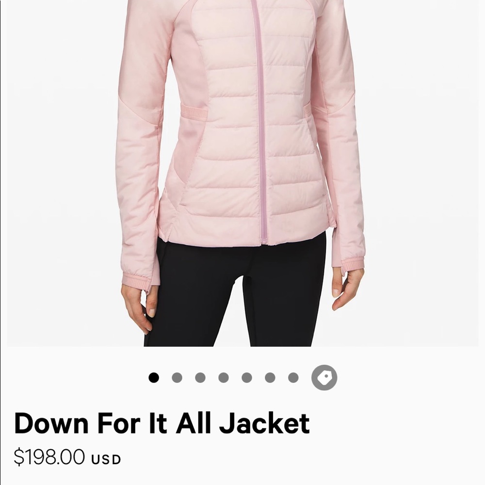 Lululemon Down for all jacket（pink）size8